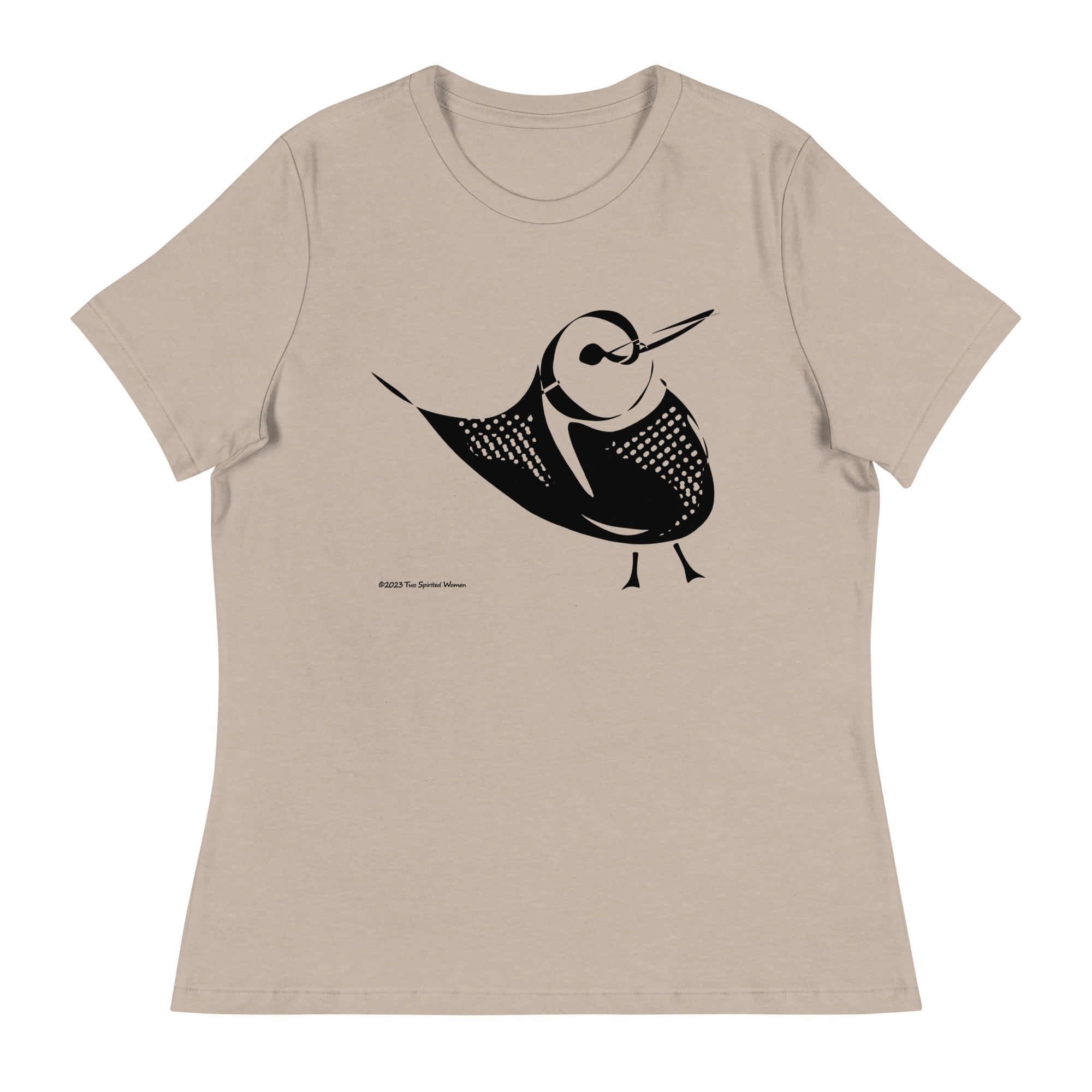 PERKY BIRD (black/white) - Women's Relaxed T-Shirt - Image 9