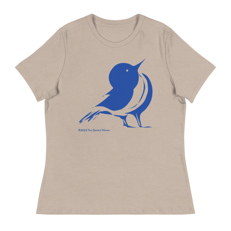 SONGBIRD (blue) - Women's Relaxed T-Shirt - Image 11