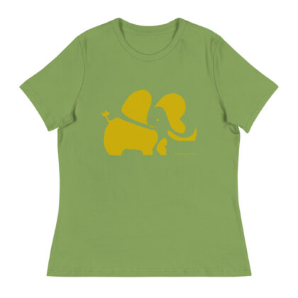 Elephant II (gold, green) - Women's Relaxed T-Shirt