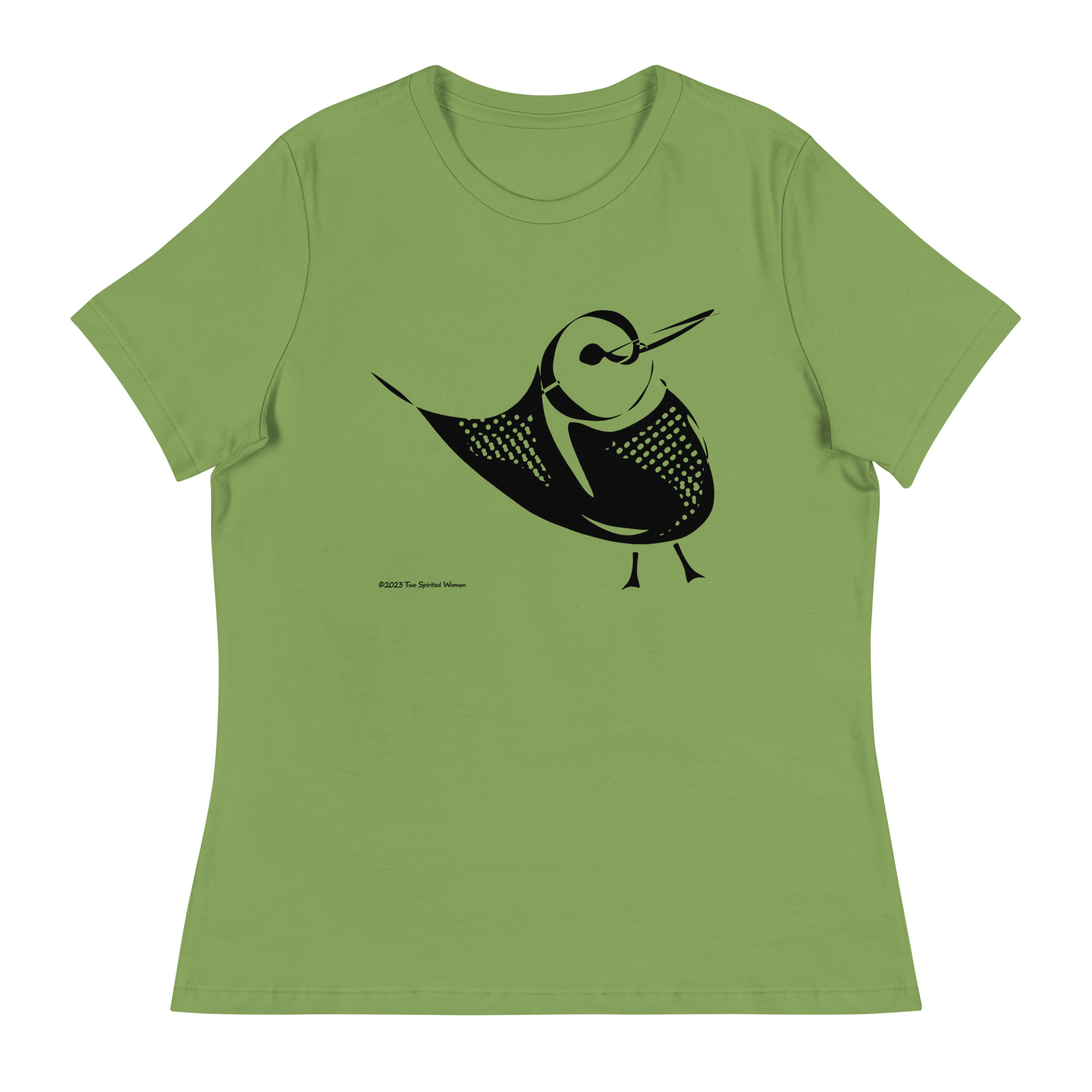 PERKY BIRD (black/white) - Women's Relaxed T-Shirt - Image 6