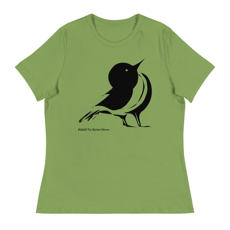 SONGBIRD (black/white) - Women's Relaxed T-Shirt - Image 7
