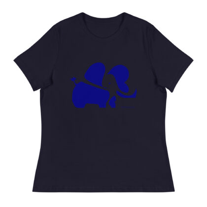 ELEPHANT III (blue) - Women's Relaxed T-Shirt