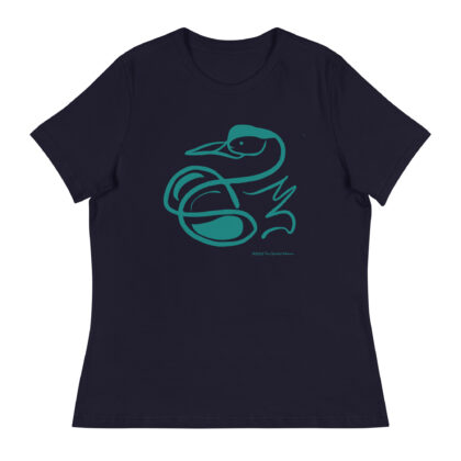 SWAN (teal) - Women's Relaxed T-Shirt