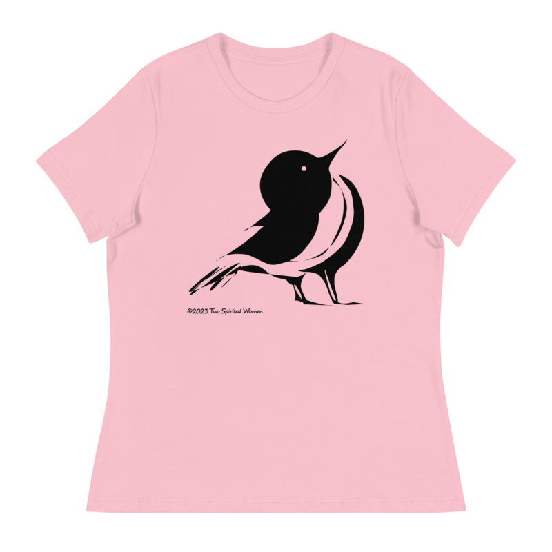 SONGBIRD (black/white) - Women's Relaxed T-Shirt - Image 13