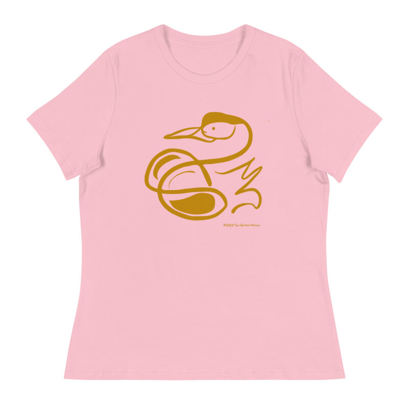 SWAN (gold) - Women's Relaxed T-Shirt - Image 9