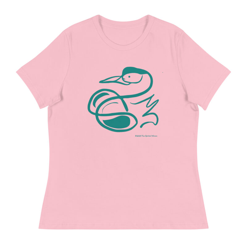 SWAN (teal) - Women's Relaxed T-Shirt - Image 13