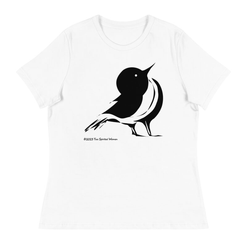 SONGBIRD (black/white) - Women's Relaxed T-Shirt - Image 16