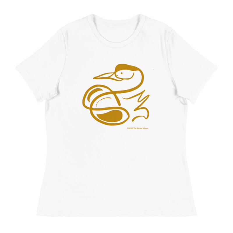 SWAN (gold) - Women's Relaxed T-Shirt - Image 12