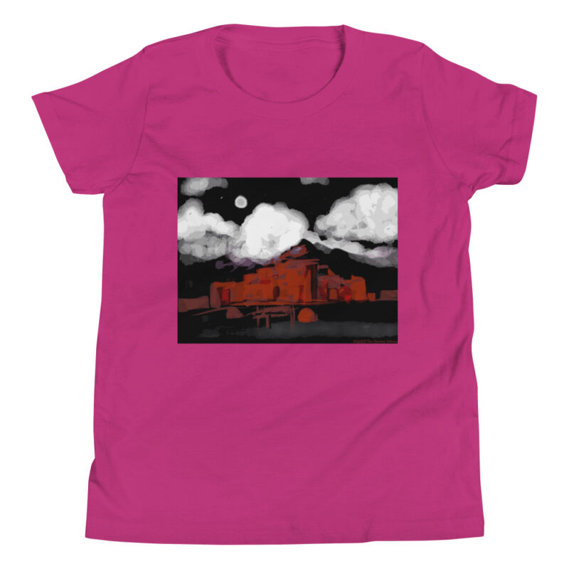 TAOS PUEBLO NIGHT - Youth T-Shirt - Image 3