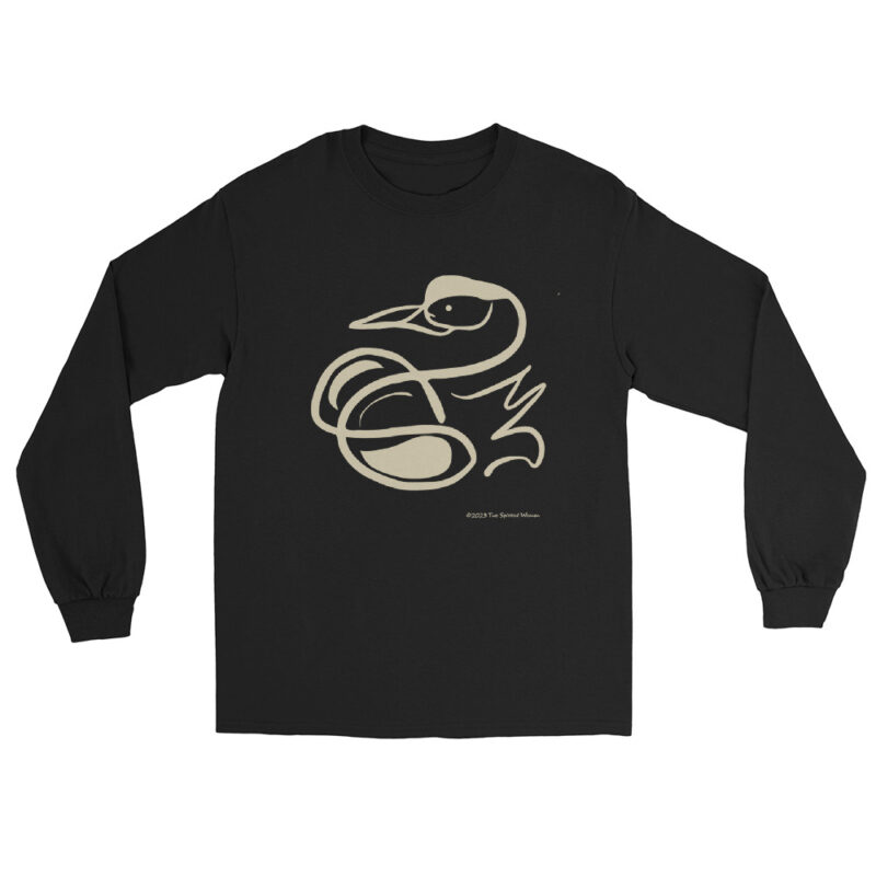 CREAM SWAN - Men’s Long Sleeve Tee - Image 2