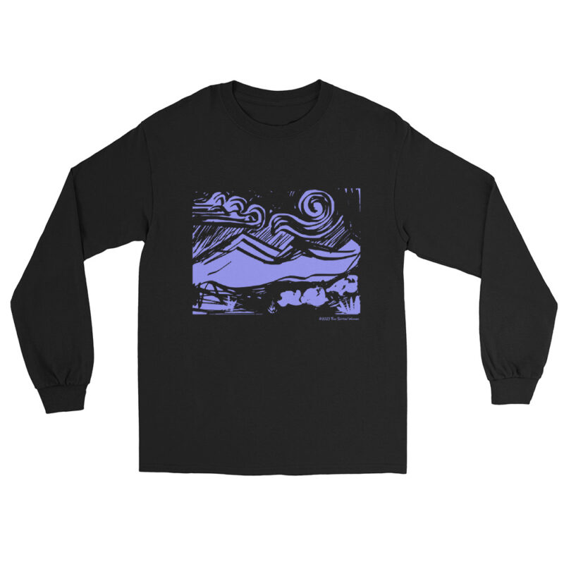 LILAC MOUNTAINS & SUN - Men’s Long Sleeve Tee - Image 2
