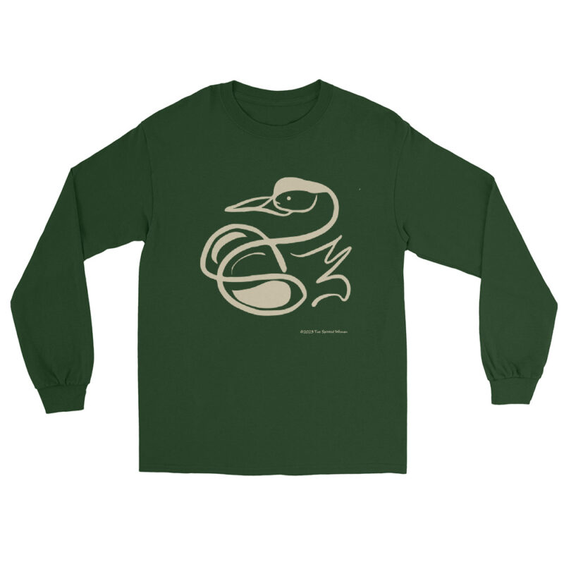 CREAM SWAN - Men’s Long Sleeve Tee - Image 4