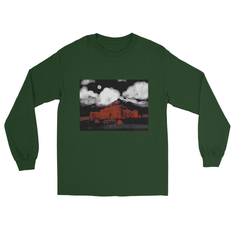 TAOS PUEBLO NIGHT - Men’s Long Sleeve Tee - Image 3