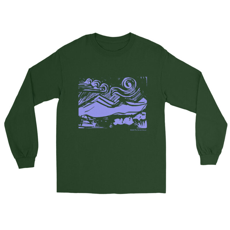 LILAC MOUNTAINS & SUN - Men’s Long Sleeve Tee - Image 5