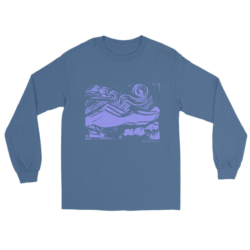 LILAC MOUNTAINS & SUN - Men’s Long Sleeve Tee - Image 8