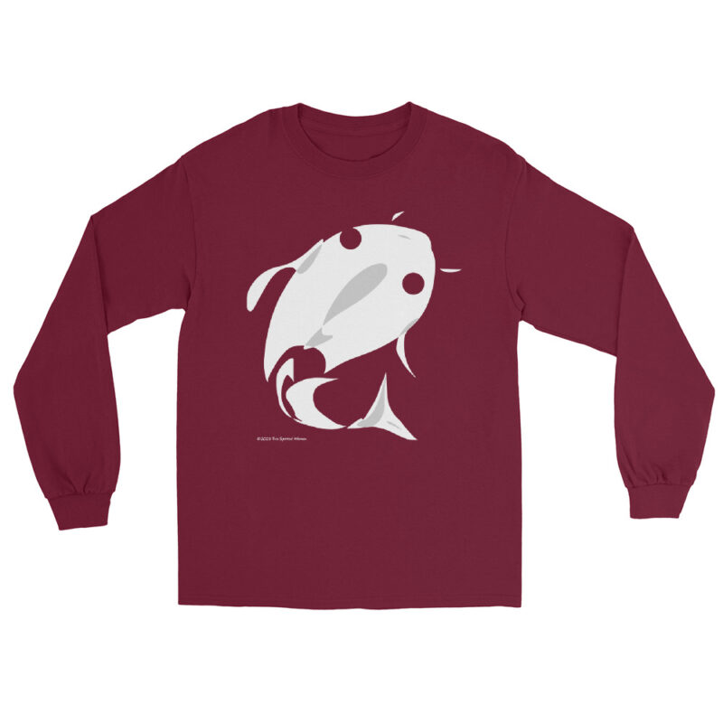 WHITE FISH - Men’s Long Sleeve Shirt - Image 3