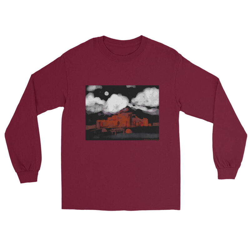 TAOS PUEBLO NIGHT - Men’s Long Sleeve Tee - Image 2
