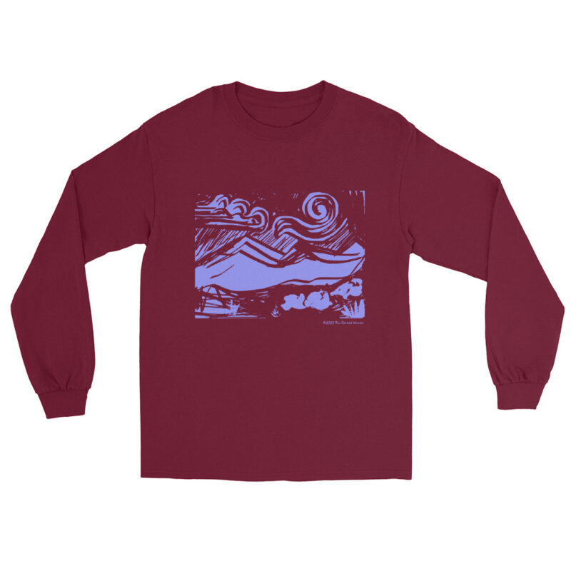 LILAC MOUNTAINS & SUN - Men’s Long Sleeve Tee - Image 4