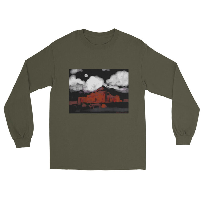 TAOS PUEBLO NIGHT - Men’s Long Sleeve Tee - Image 6