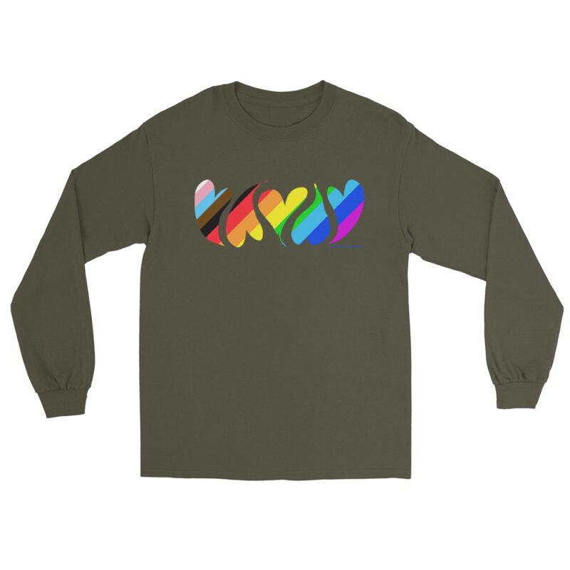 HEARTS OF PRIDE - Men’s Long Sleeve Tee - Image 8