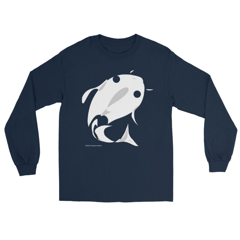 WHITE FISH - Men’s Long Sleeve Shirt - Image 2
