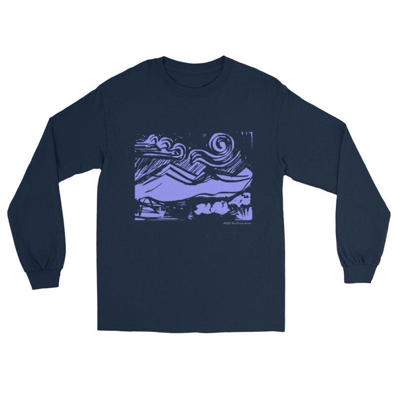 LILAC MOUNTAINS & SUN - Men’s Long Sleeve Tee - Image 3