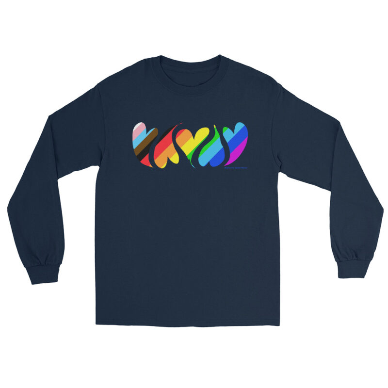 HEARTS OF PRIDE - Men’s Long Sleeve Tee - Image 3