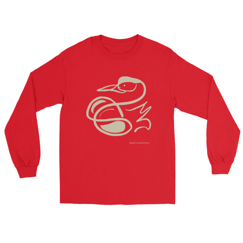 CREAM SWAN - Men’s Long Sleeve Tee - Image 5