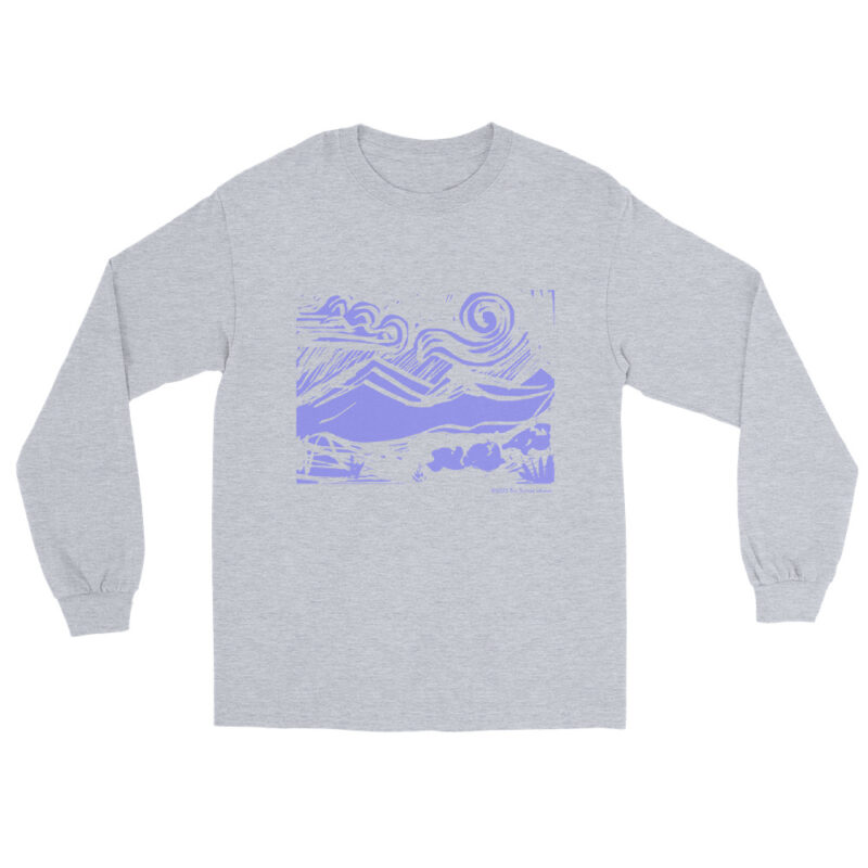 LILAC MOUNTAINS & SUN - Men’s Long Sleeve Tee - Image 9