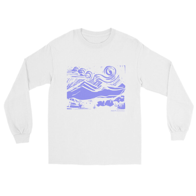 LILAC MOUNTAINS & SUN - Men’s Long Sleeve Tee - Image 11