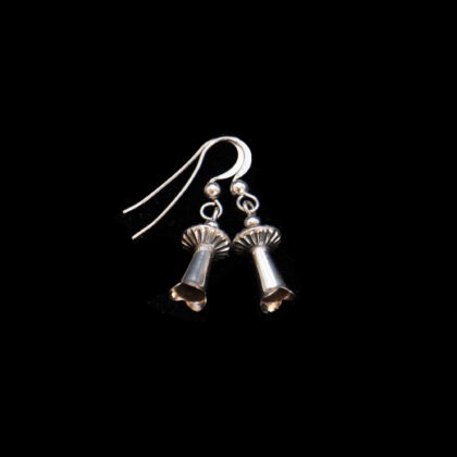J103 - Sterling Squash Blossom Earrings