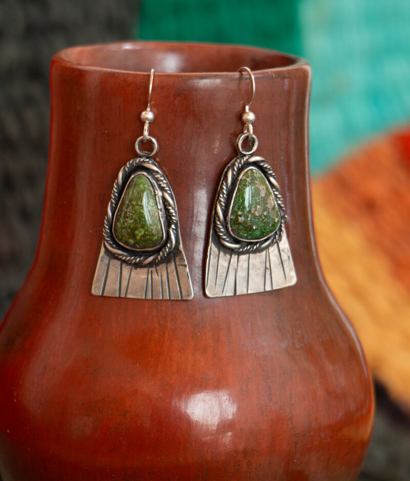 J105 - Sonoran Gold Turquoise Earrings - Image 6