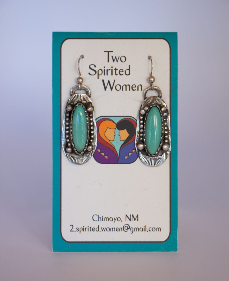 J108 - Carico Lake Turquoise Earrings - Image 2