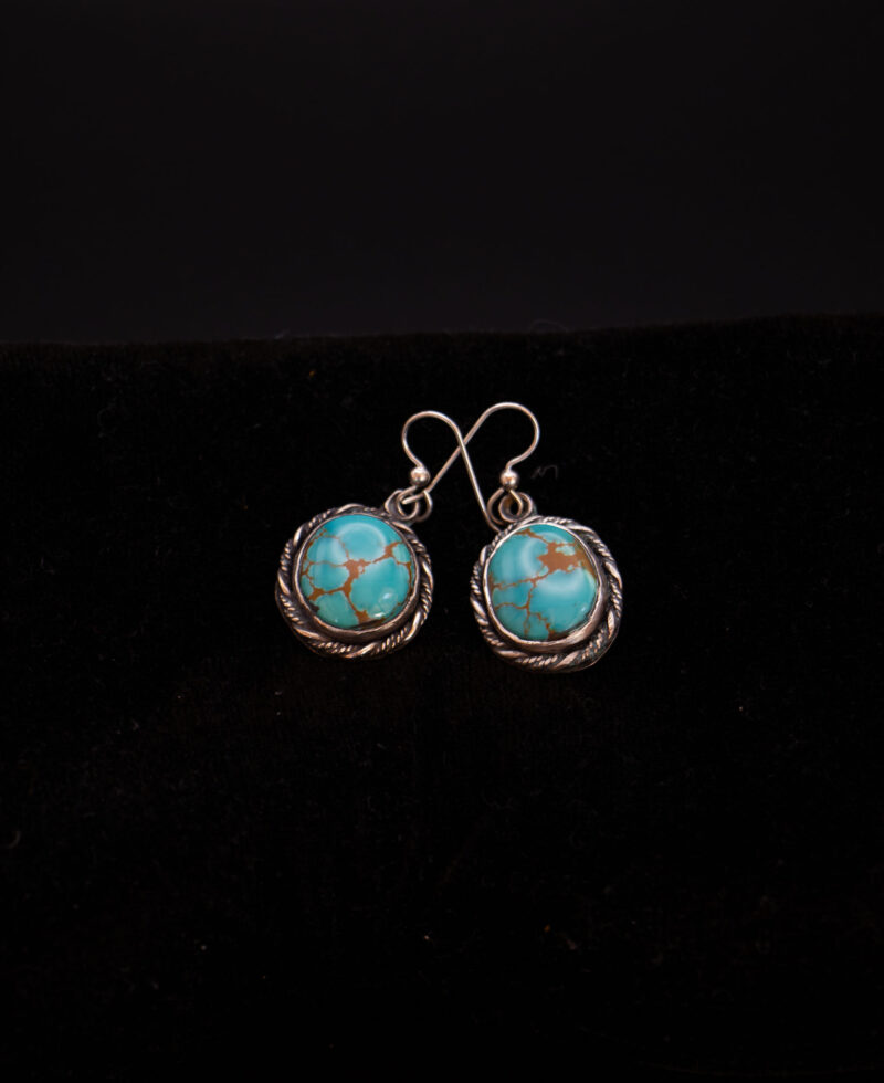 J109 - Thunderbird Turquoise Earrings - Image 3