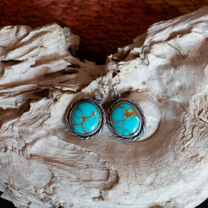 J109 - Thunderbird Turquoise Earrings