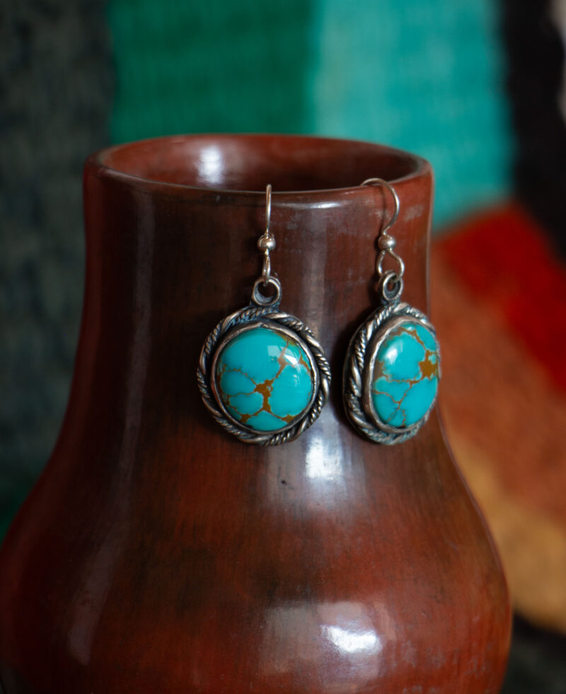 J109 - Thunderbird Turquoise Earrings - Image 5