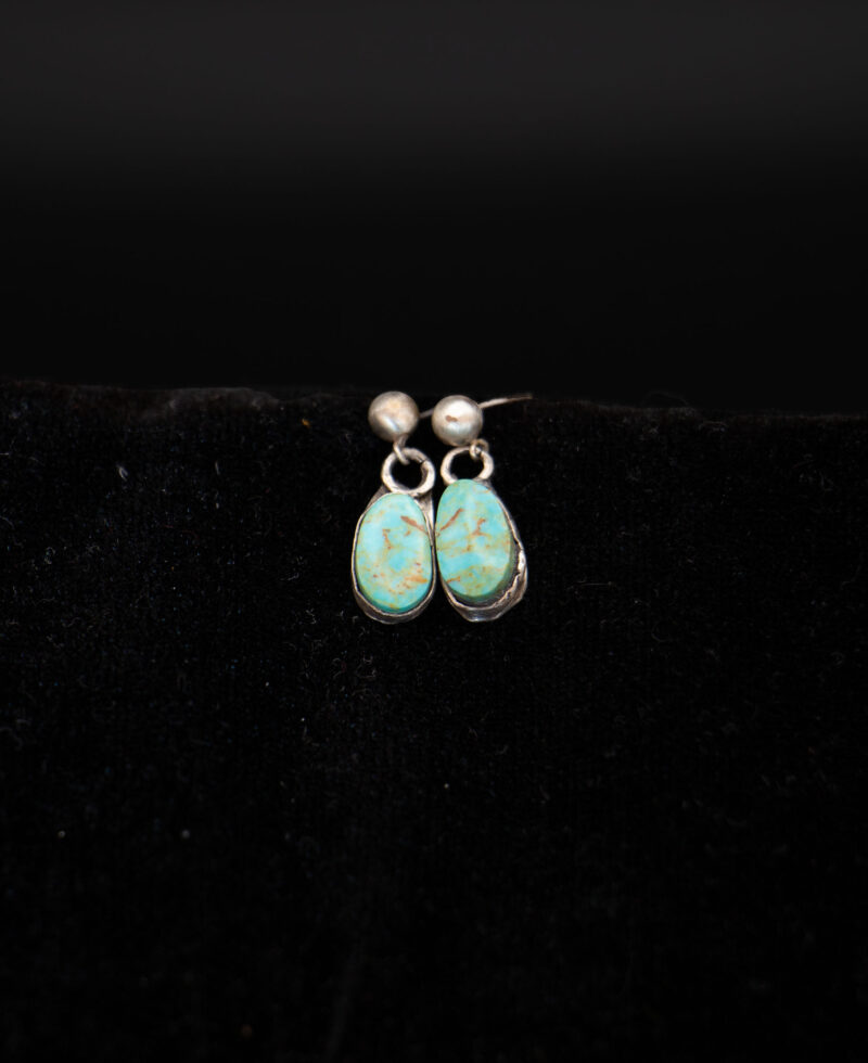 J111 - Small Kingman Turquoise Earrings - Image 3