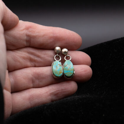 J111 - Small Kingman Turquoise Earrings