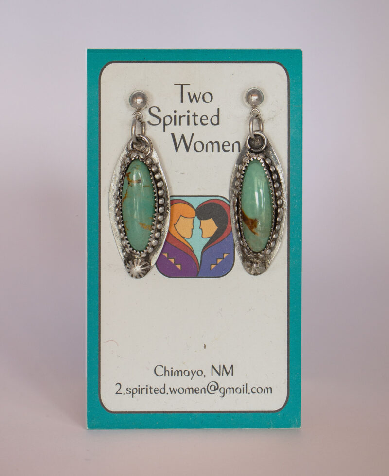 J115 - Kingman Turquoise Earrings #2 - Image 3