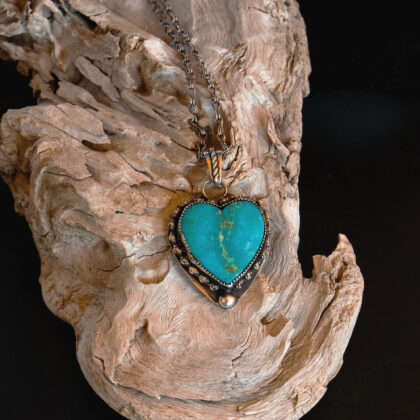 J118 - Large Turquoise Heart Pendant