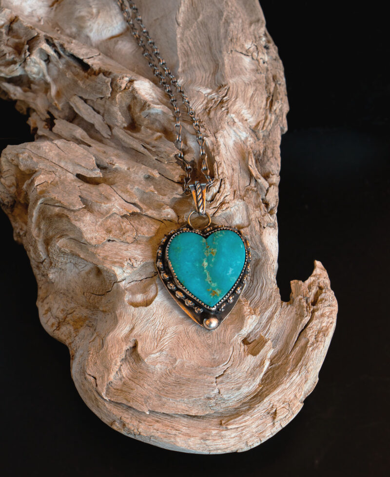 J118 - Large Turquoise Heart Pendant