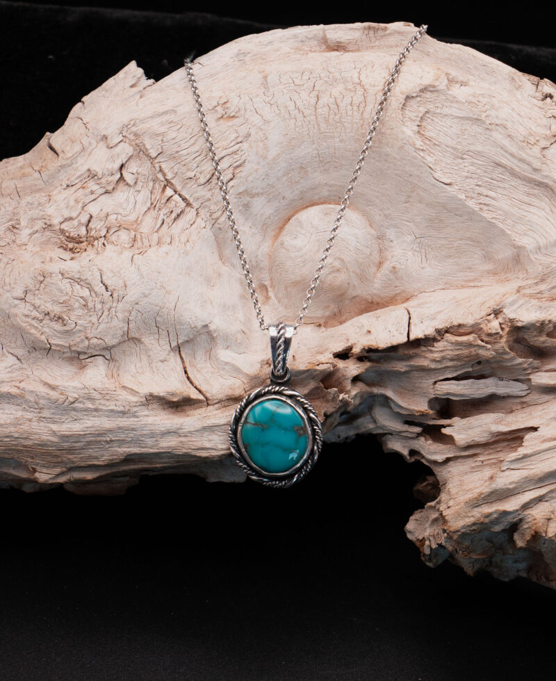 J120 - Thunderbird Turquoise Pendant #1 - Image 5