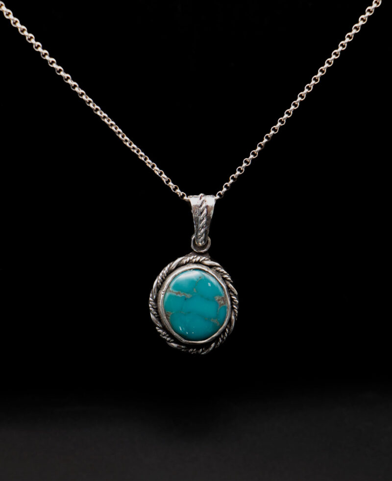 J120 - Thunderbird Turquoise Pendant #1 - Image 6