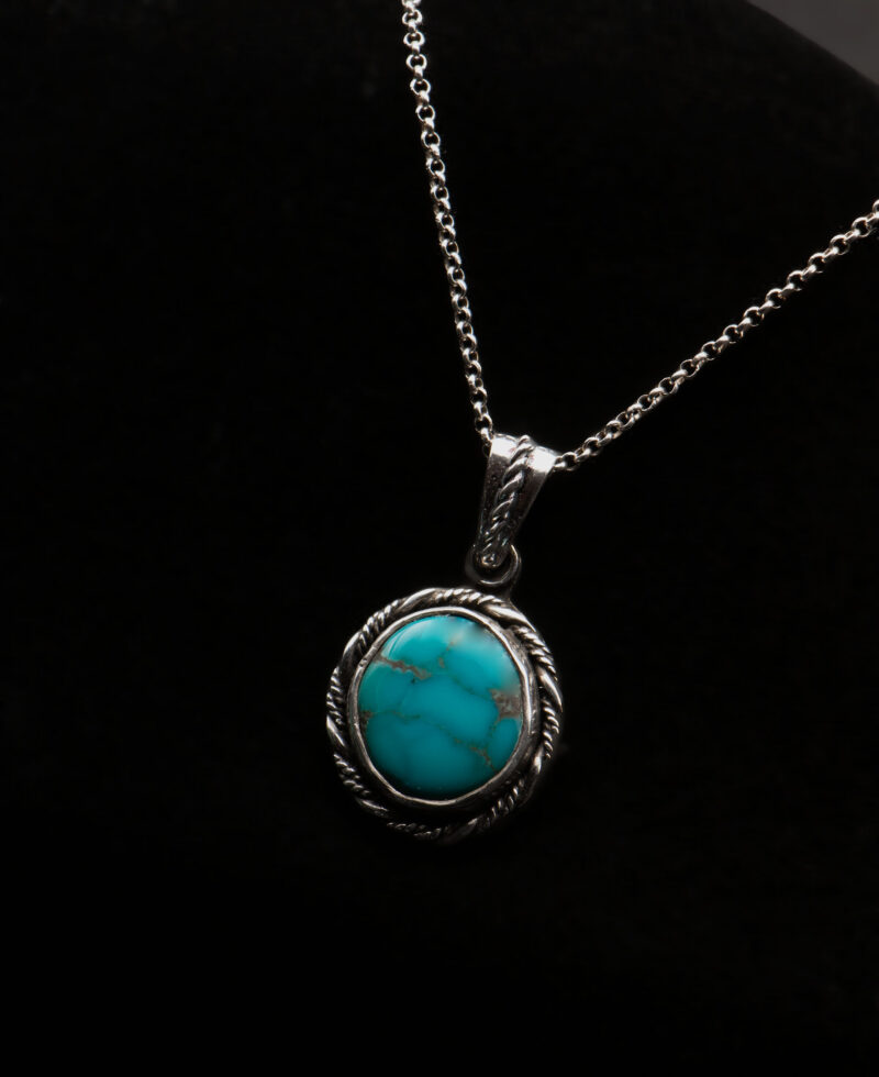 J120 - Thunderbird Turquoise Pendant #1 - Image 4