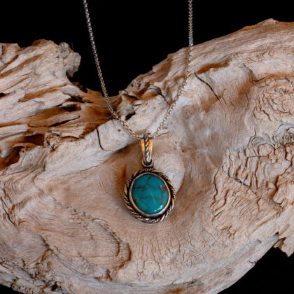 J120 - Thunderbird Turquoise Pendant #1