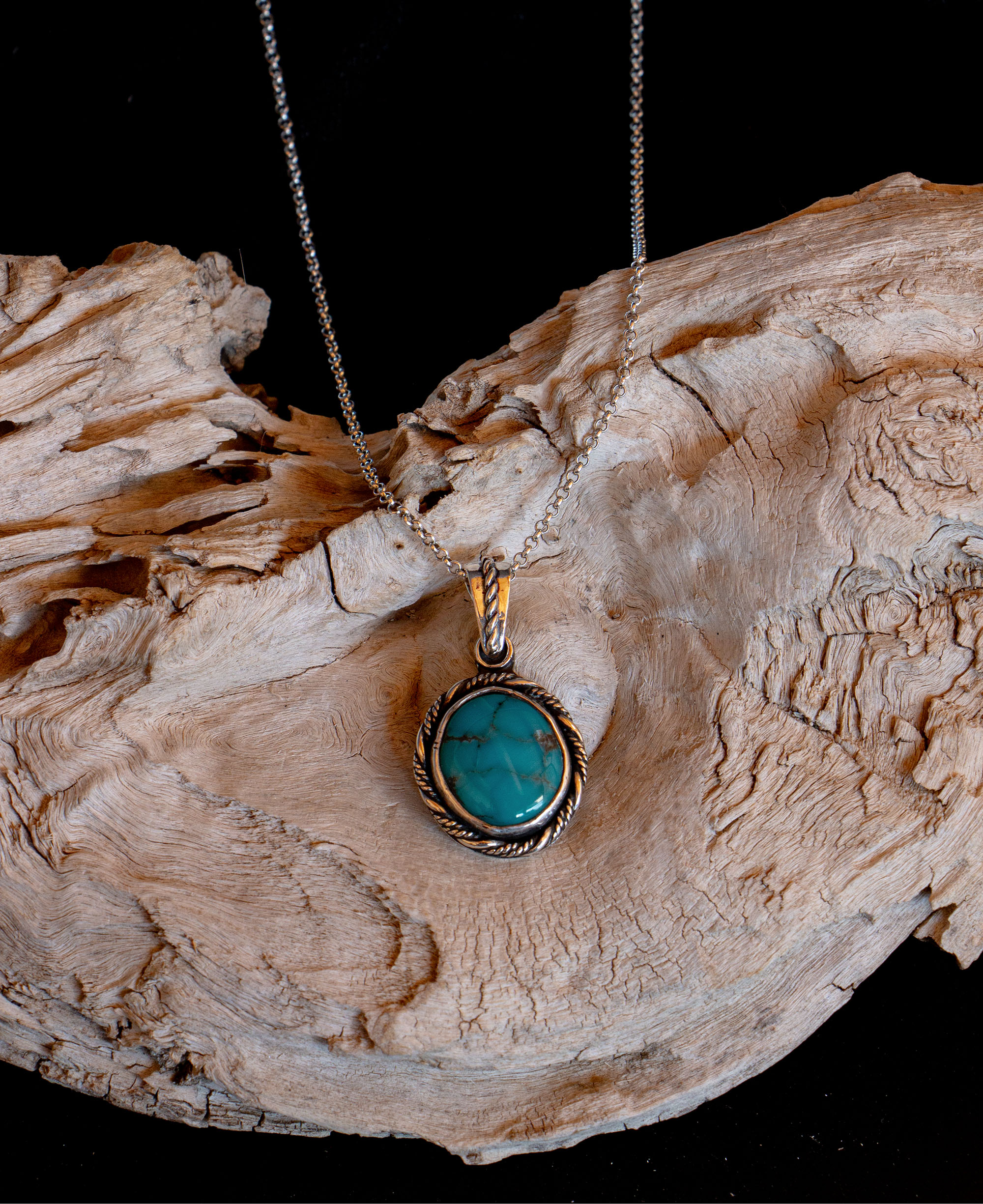 J120 - Thunderbird Turquoise Pendant #1