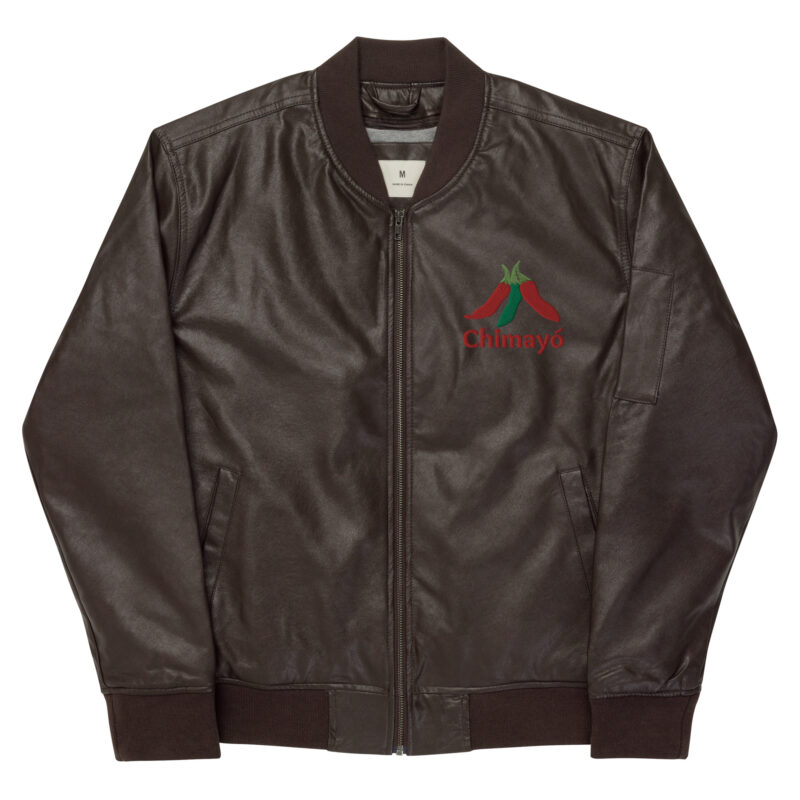 CHIMAYO CHILE - Faux Leather Bomber Jacket - Image 3