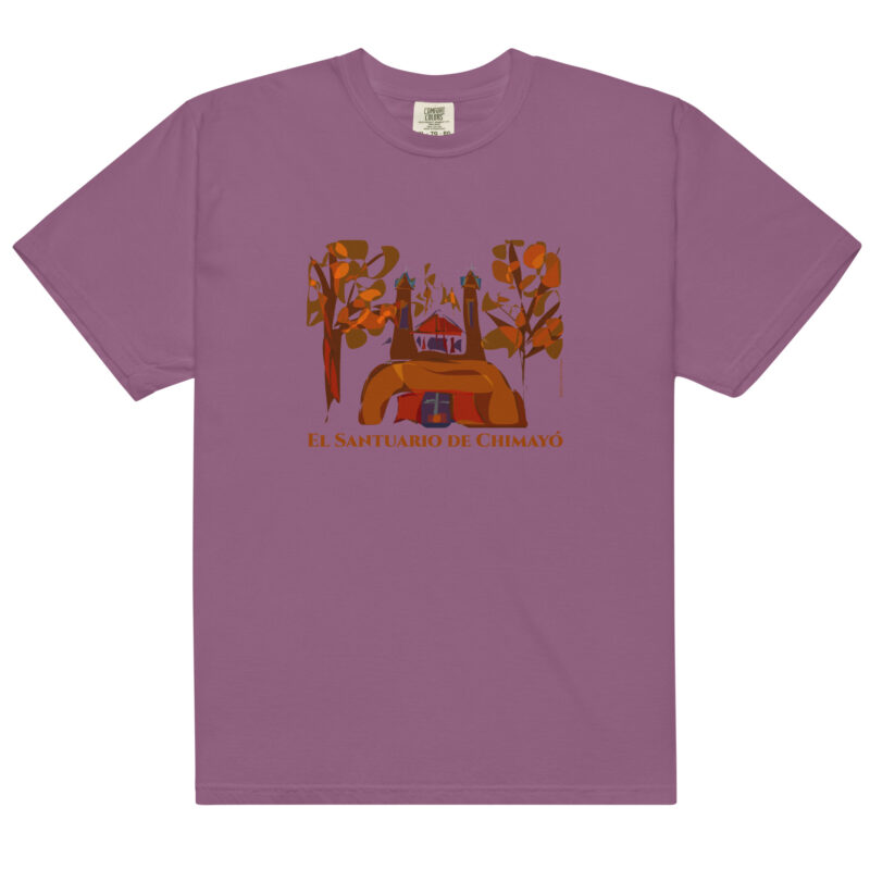 SANTUARIO DE CHIMAYO IN FALL - Unisex Soft Heavyweight Tee - Image 2