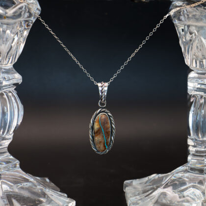 J128 Royston Ribbon Turquoise Pendant