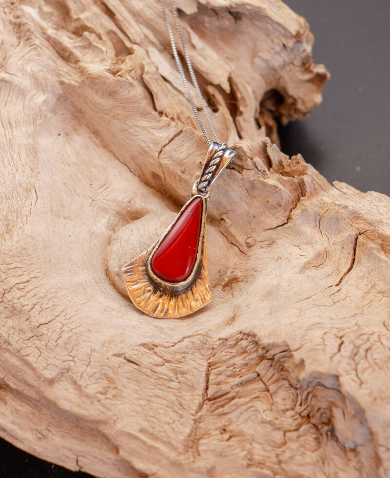 J126 Fan-Shaped Rosarita Pendant - Image 7